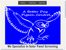 Tablet Screenshot of abetterdaypigeoncontrol.com